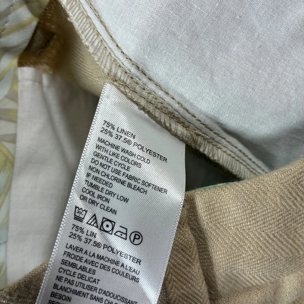 Tommy Bahama Pants‎ 39x31 Beige Herringbone Boracay Linen Blend (Tag 38x32)